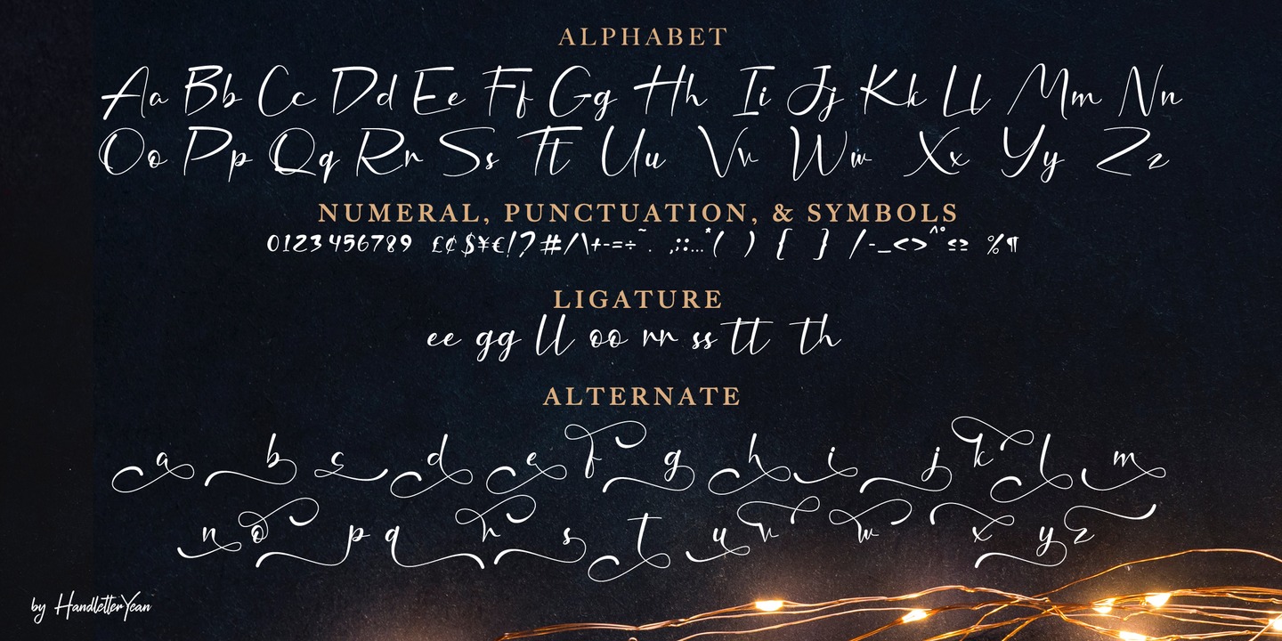 Beispiel einer Nafiri Regular-Schriftart